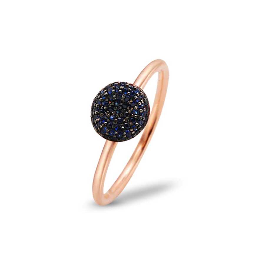 0.29 Karat Safir Pırlanta Rose Yüzük - Tasarım Yüzükler