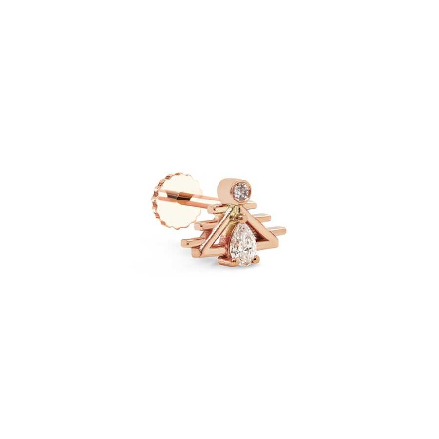0.07 CT Pırlanta Piercing - Pırlanta Küpeler