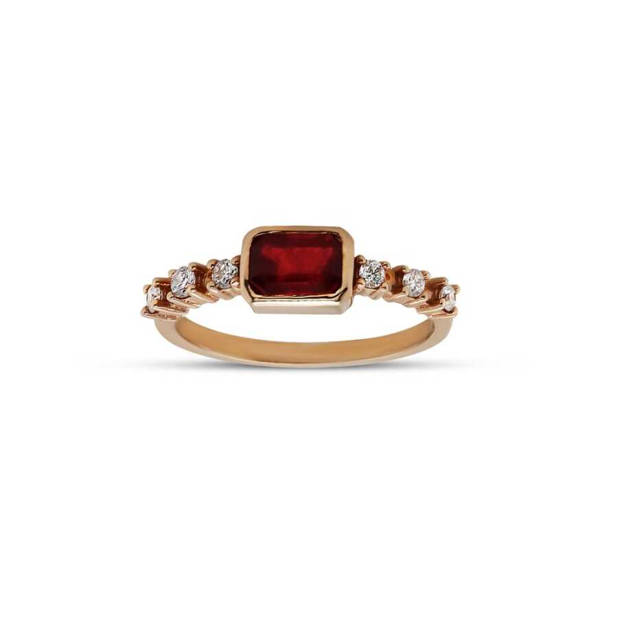 1.13 Karat Pırlanta Ruby Yüzük - Pıranta Yüzükler