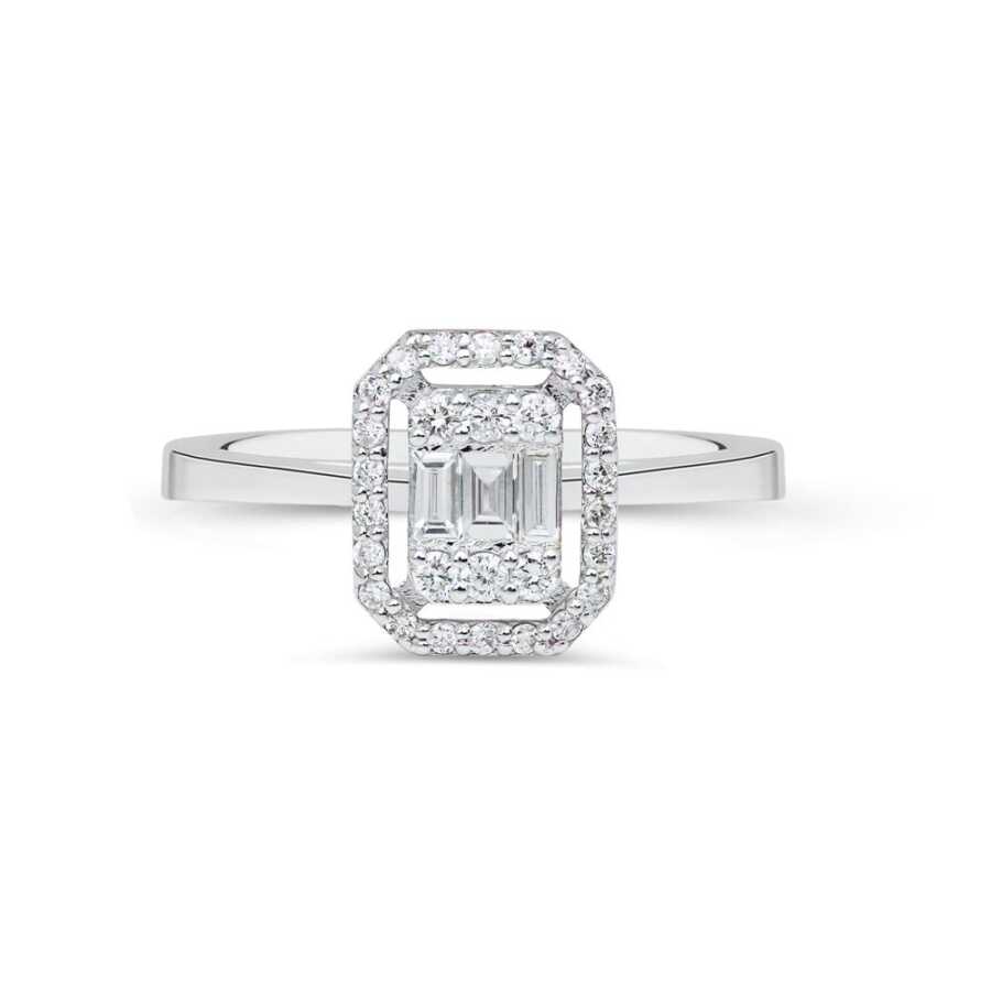 0,26 Ct Baget Pırlanta Yüzük - Pıranta Yüzükler