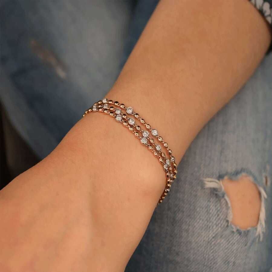 1,36 Karat Pırlanta Bileklik - Tasarım Bileklikler