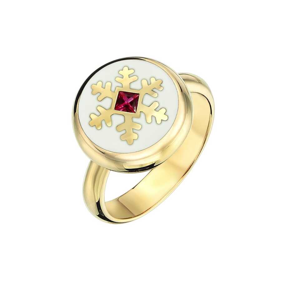 Eterna UNIQ Sarı Altın Mineli Kar Tanesi Yüzük X12046RAAY - Yüzükler