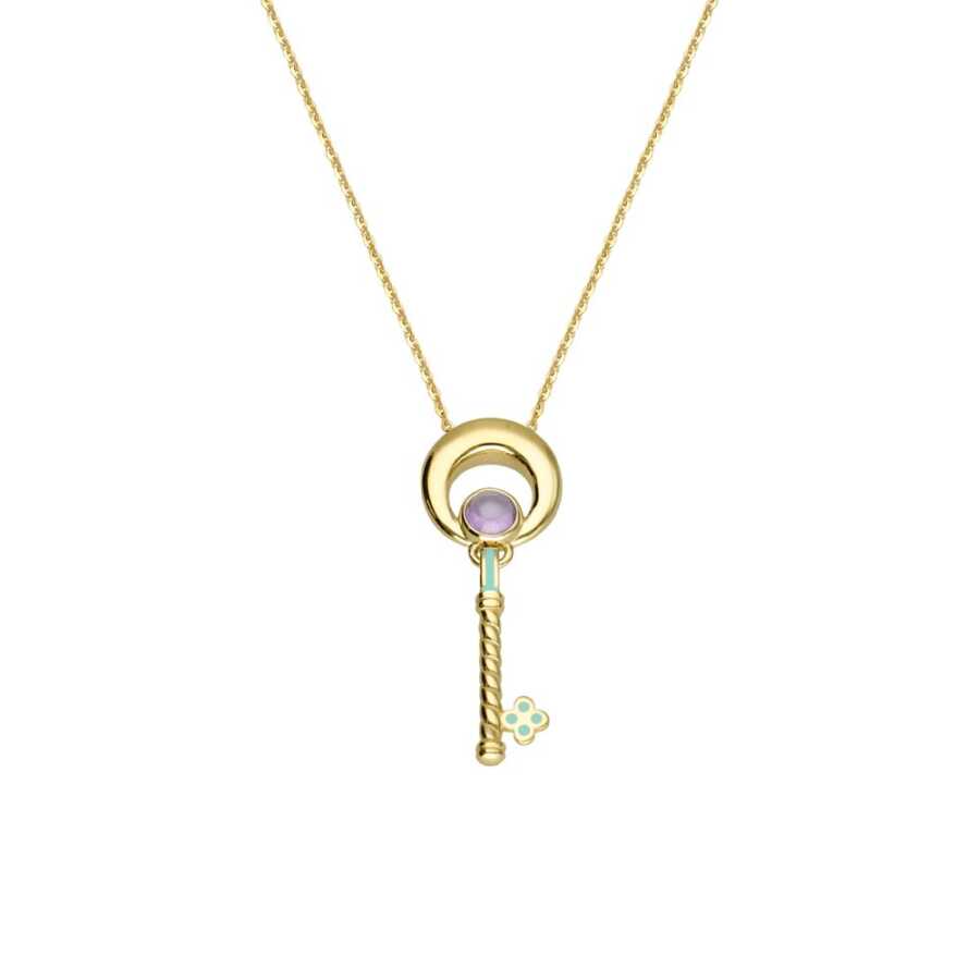 Eterna Sarı Altın Anahtar Kolye X11908NAAY - Kolyeler