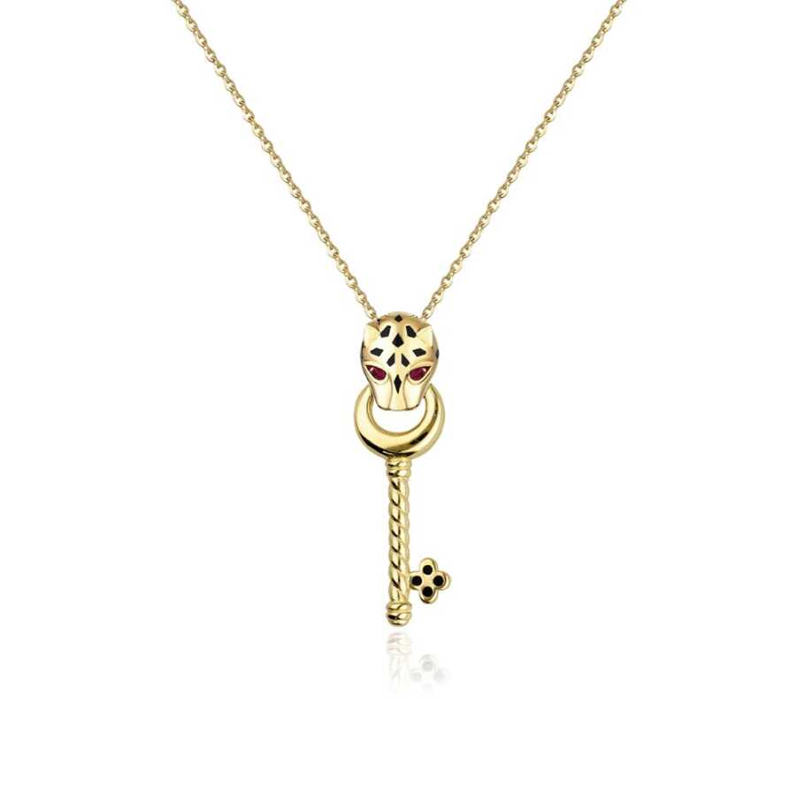 Eterna Panter Anahtar Kolye X11869NAAY - Kolyeler