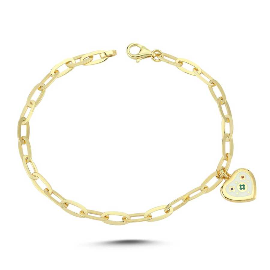 Eterna Kalp Mineli Bileklik X11074BAAY - Mineli Bileklikler
