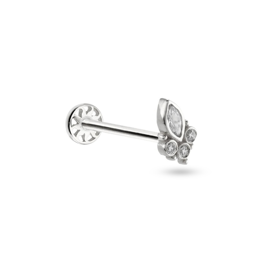 Taşlı Altın Piercing PRC0074 - Küpeler