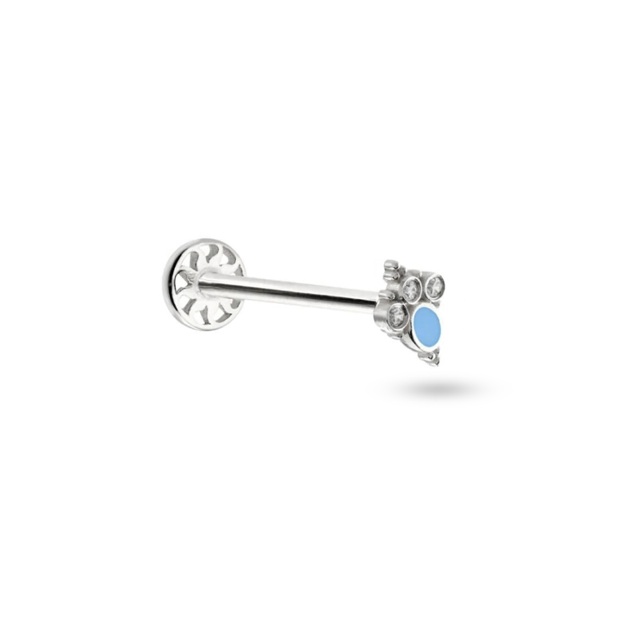 Taşlı Altın Piercing PRC0080 - Küpeler