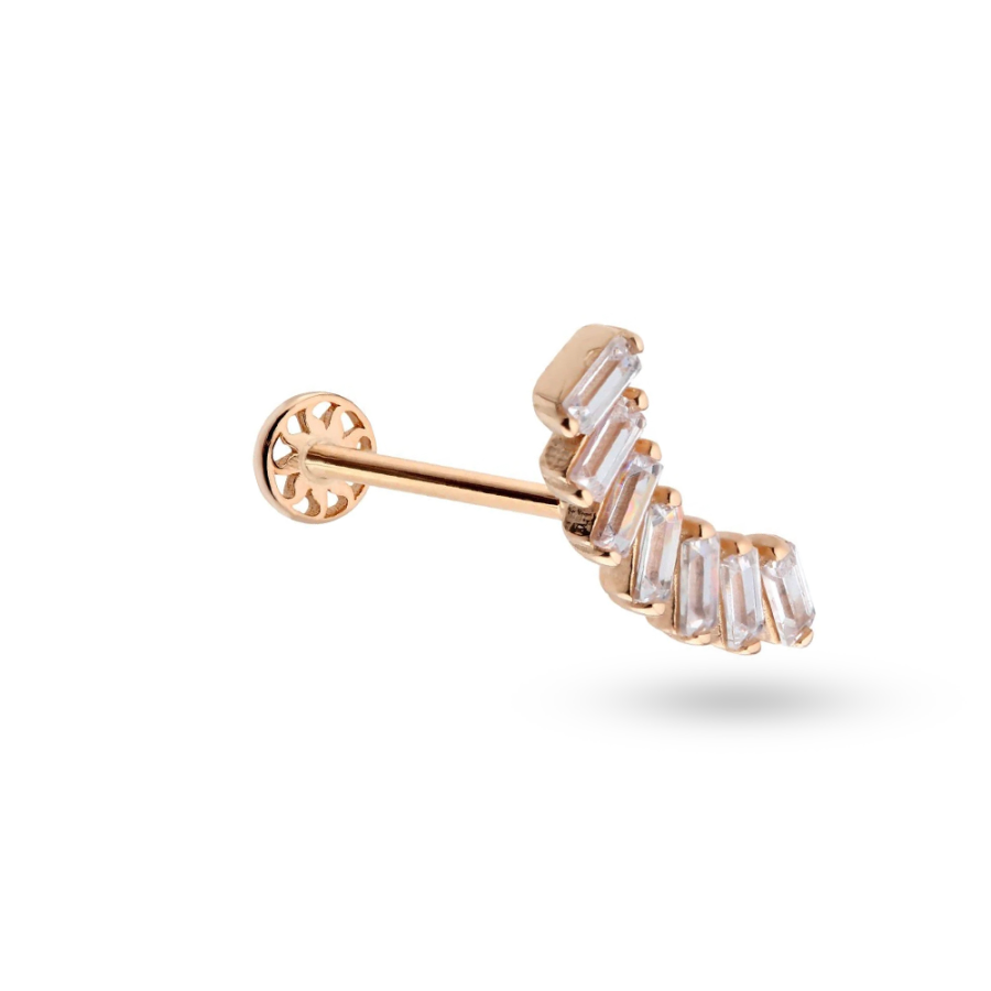 Yedi Taşlı Altın Piercing PRC0090 - Piercing