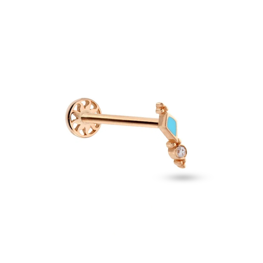 Taşlı Altın Piercing PRC0083 - Piercing