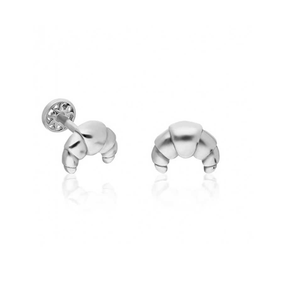 Kruvasan Altın Piercing PRC0041 - Küpeler