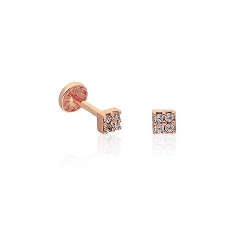 Dört Taşlı Altın Piercing PRC0055 - Piercing