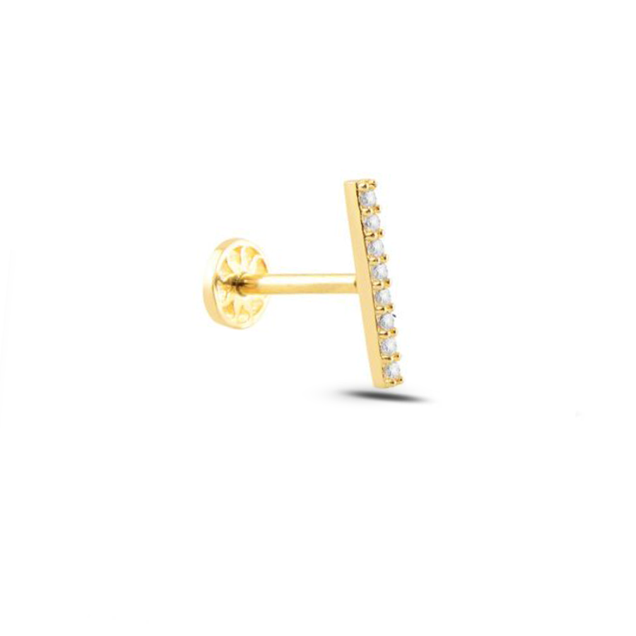 Taşlı Altın Piercing PRC0056 - Piercing