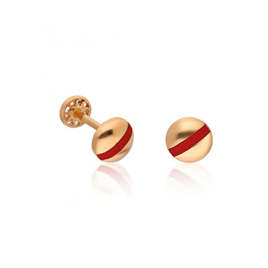 Mineli Top Altın Piercing PRC0025 - Küpeler