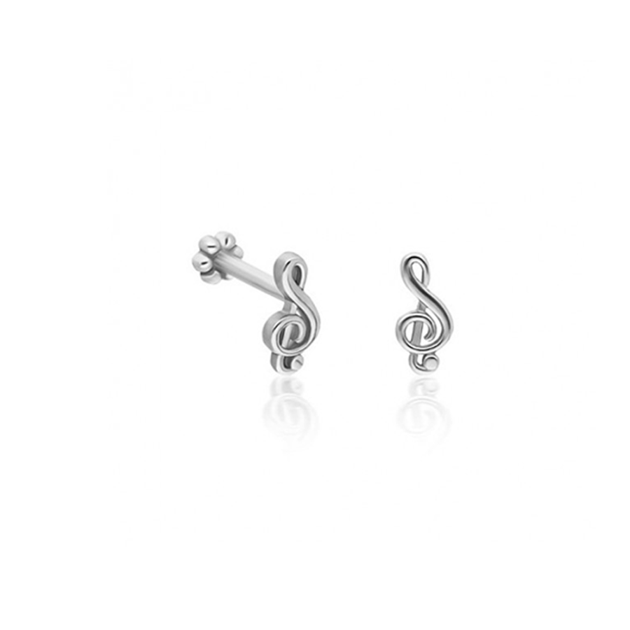 Sol Anahtarı Altın Piercing PRC0031 - Küpeler