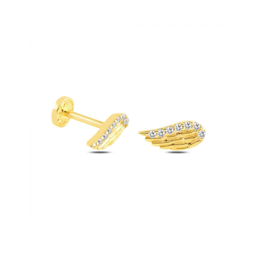 Kanat Altın Piercing PRC0017 - Küpeler