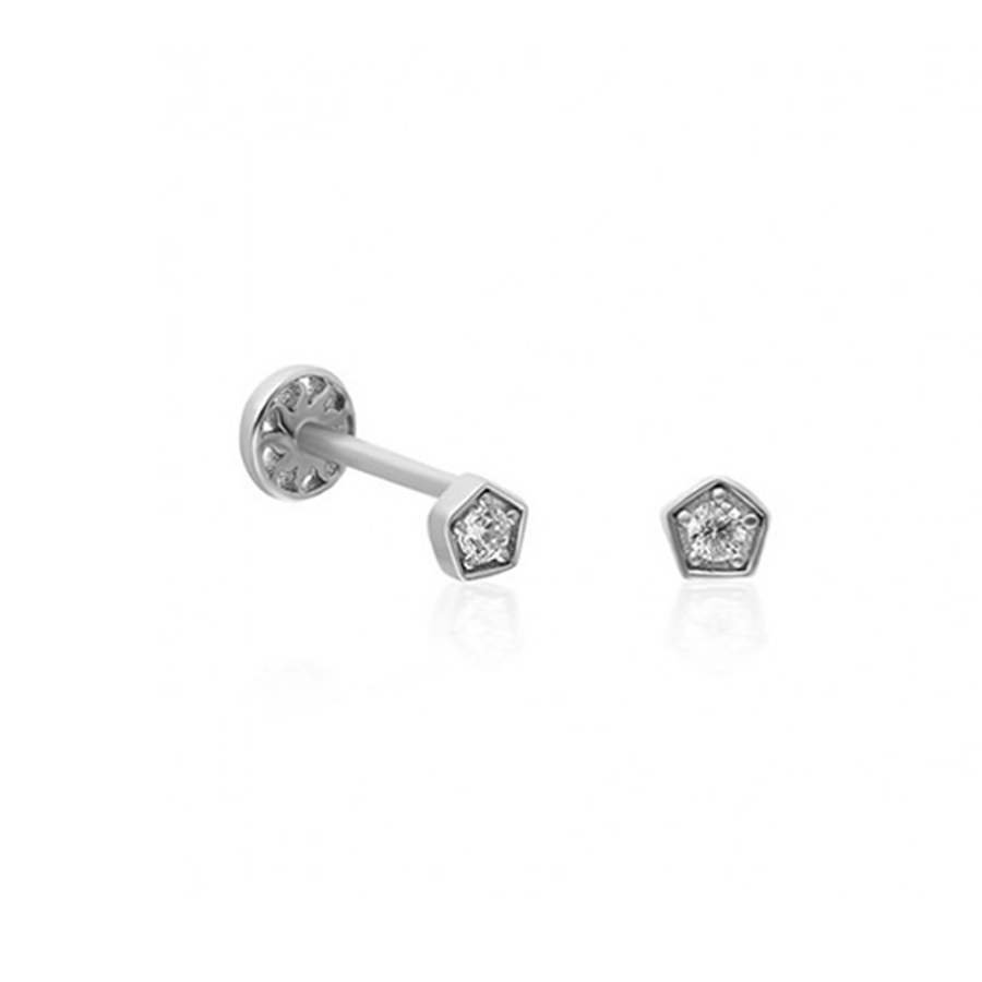 Beşgen Altın Piercing PRC0026 - Küpeler
