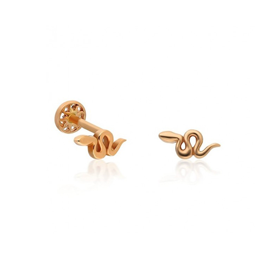 Yılan Altın Piercing PRC0013 - Küpeler