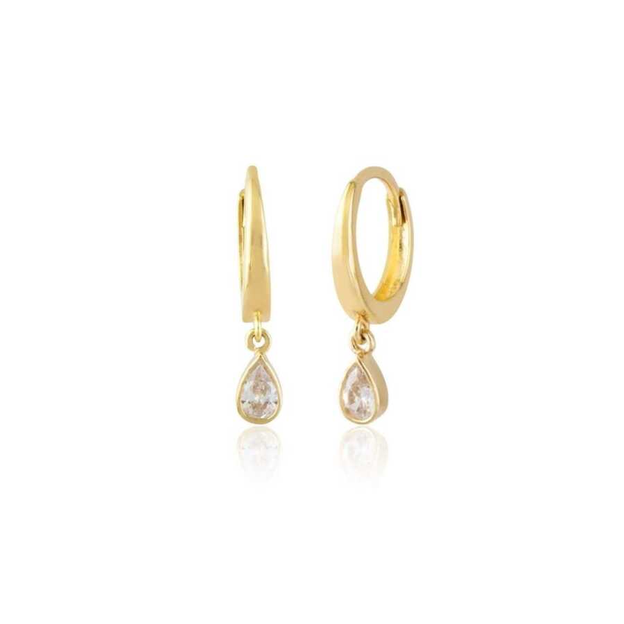 Tek Taş Damla Küpe (Sallantılı) KT00119 - Sallantılı Küpeler