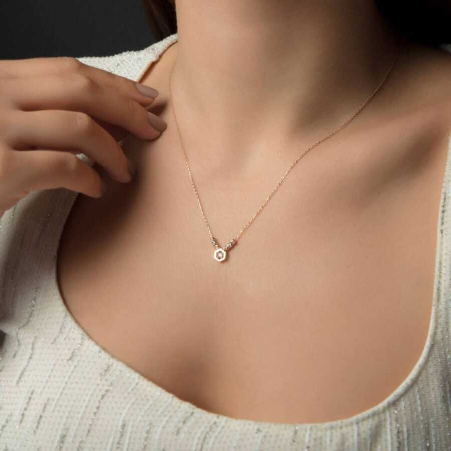 Tek Taş Fantezi Kolye KL4241 - Kolyeler