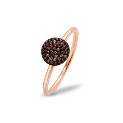 0.31 Karat Brown Pırlanta Rose Yüzük