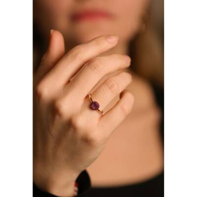 0.32 Karat Ruby Pırlanta Rose Yüzük