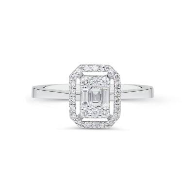 0,26 Ct Baget Pırlanta Yüzük