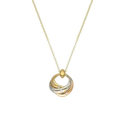 Eterna Sarı-Beyaz-Rose Kolye  -