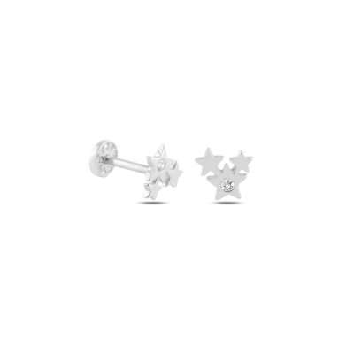 Üçlü Yıldız Altın Piercing  -