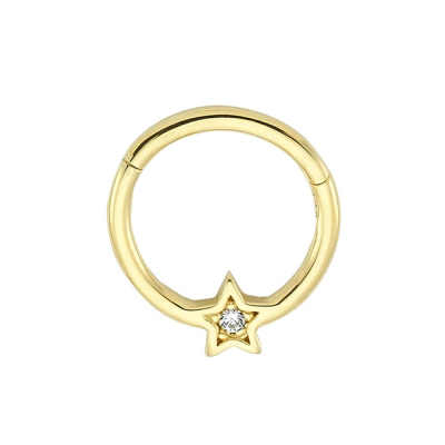 Taşlı Yıldız Helix Piercing  -